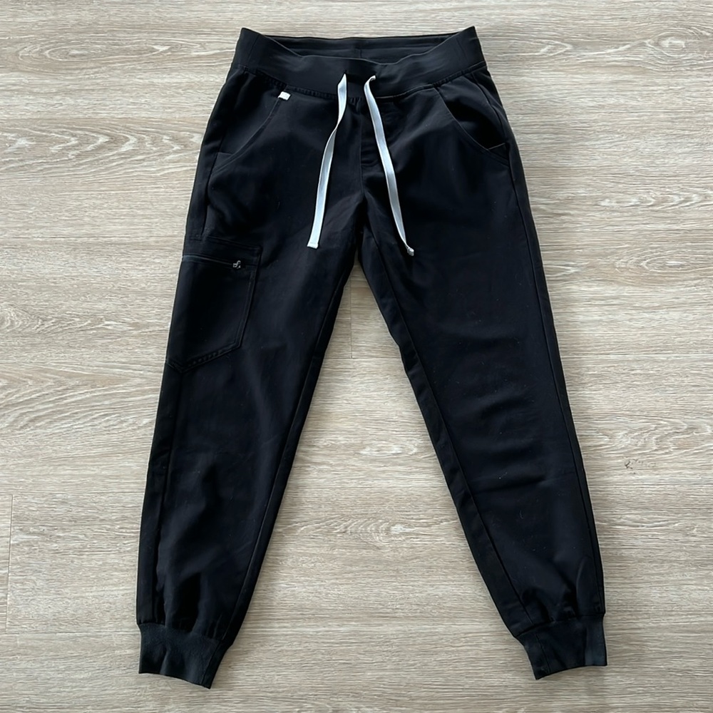 Figs Zamora Jogger Scrub Pants Black XS Petite